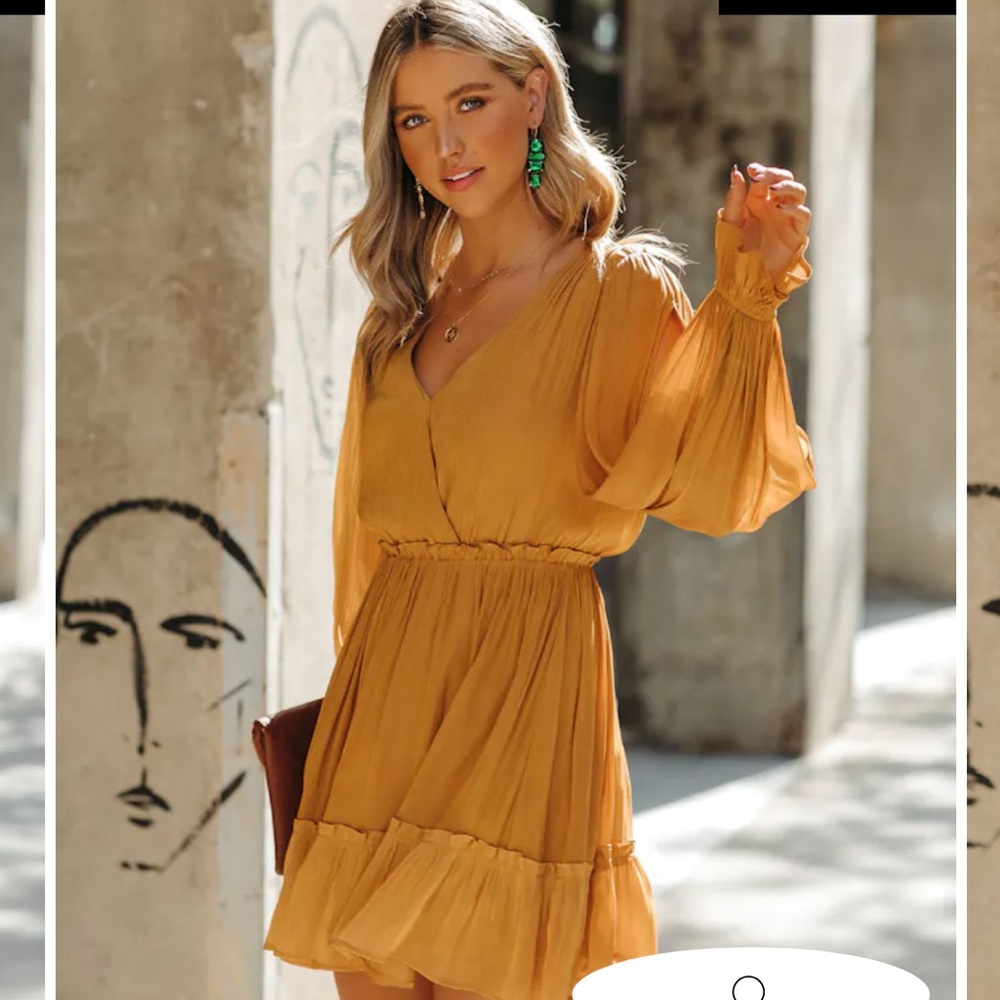 Satin Ruffle Dress